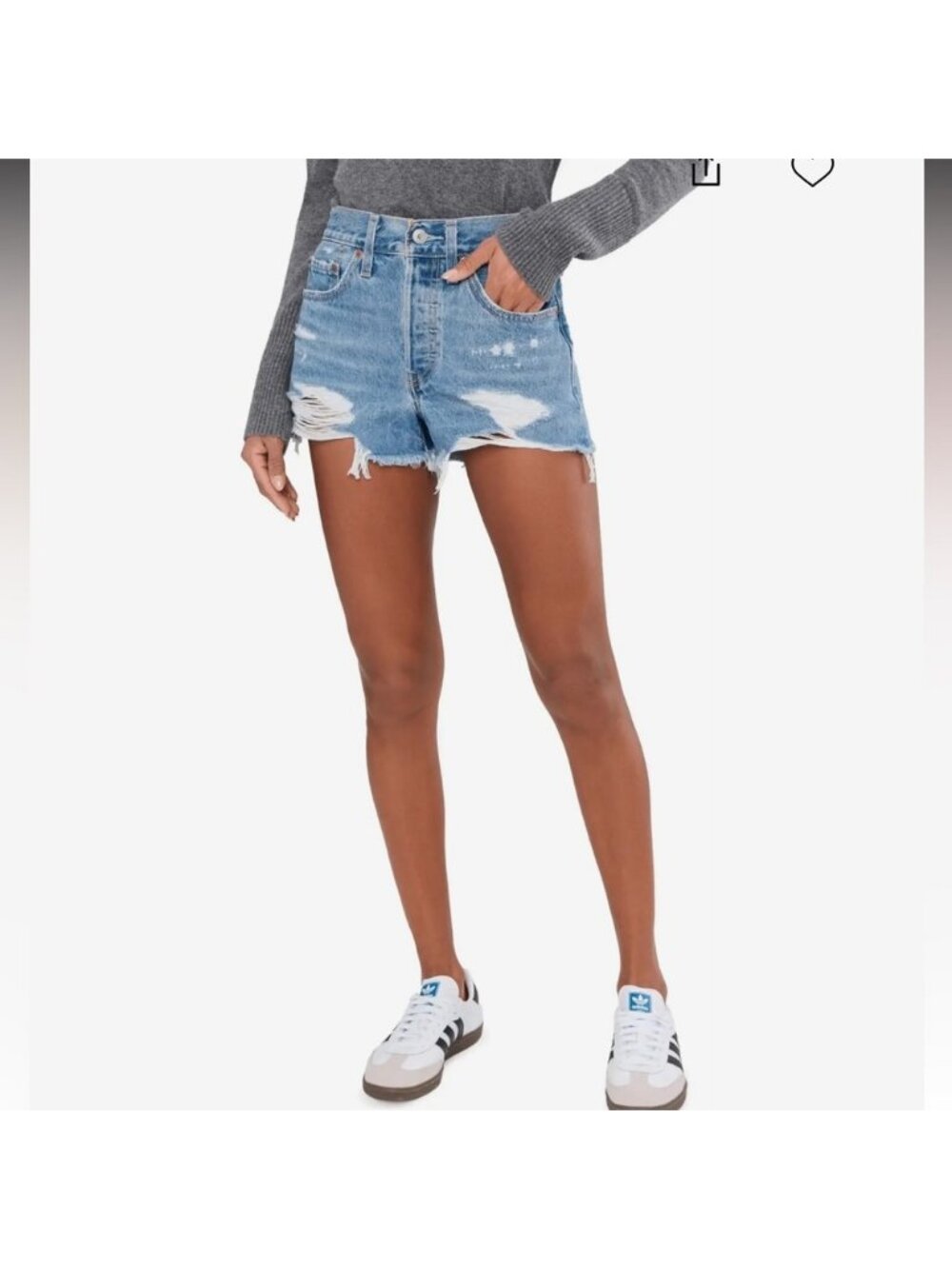 Levi’s 501 Original Denim Distressed Cutoff Shorts Size 25